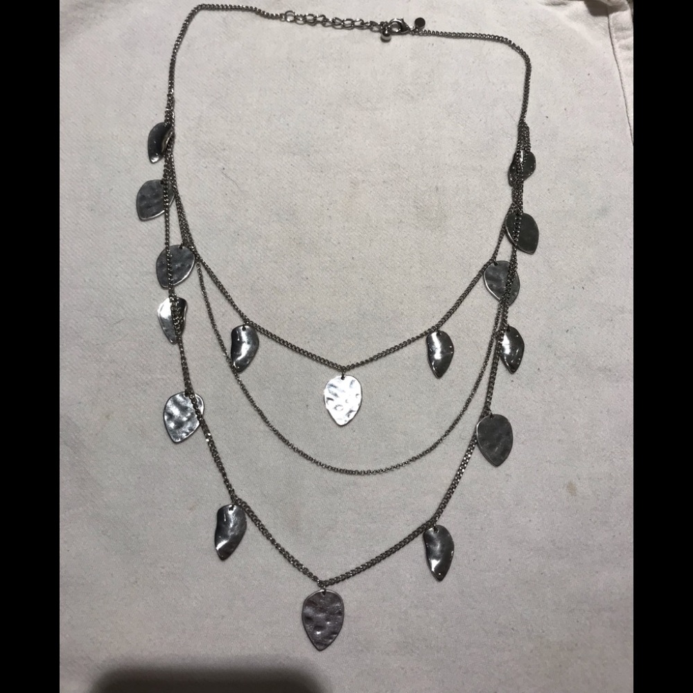 Gorgeous silver layered necklace!